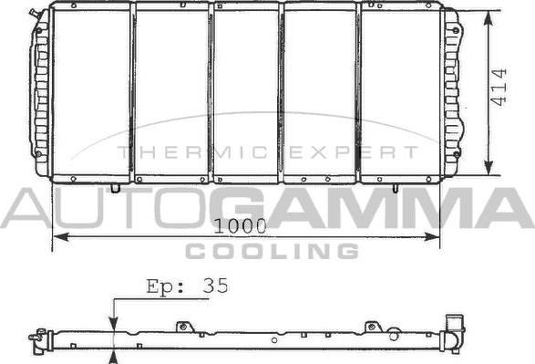 Autogamma 100192 - Radiator, engine cooling autospares.lv