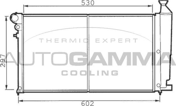 Autogamma 100197 - Radiator, engine cooling autospares.lv