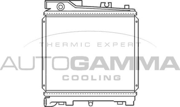 Autogamma 100102 - Radiator, engine cooling autospares.lv