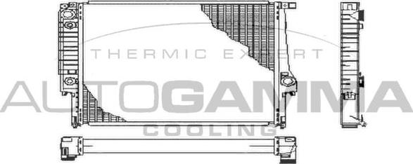 Autogamma 100107 - Radiator, engine cooling autospares.lv