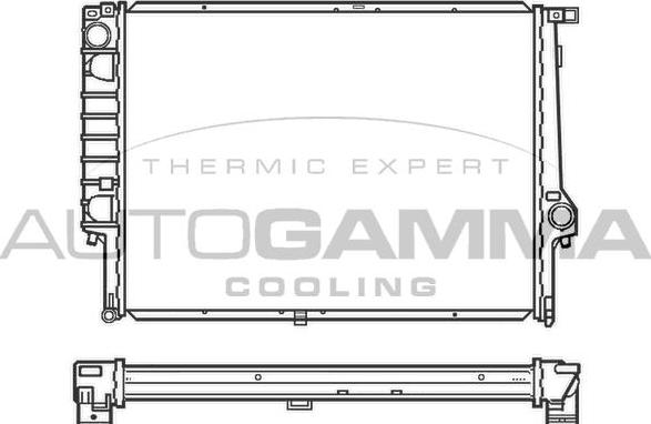 Autogamma 100129 - Radiator, engine cooling autospares.lv