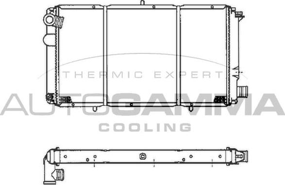 Autogamma 100170 - Radiator, engine cooling autospares.lv