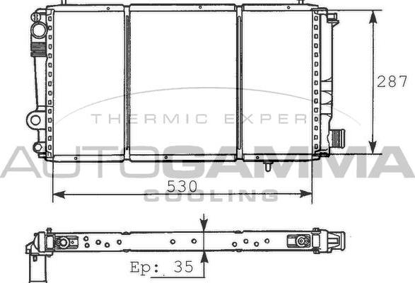 Autogamma 100173 - Radiator, engine cooling autospares.lv