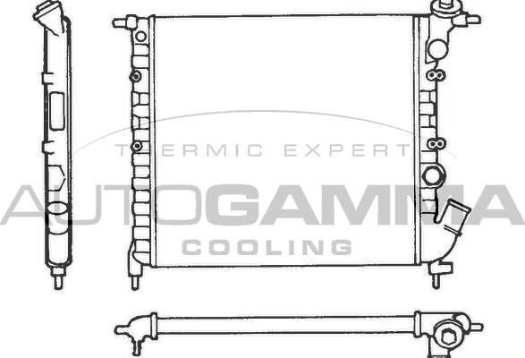 Autogamma 100848 - Radiator, engine cooling autospares.lv