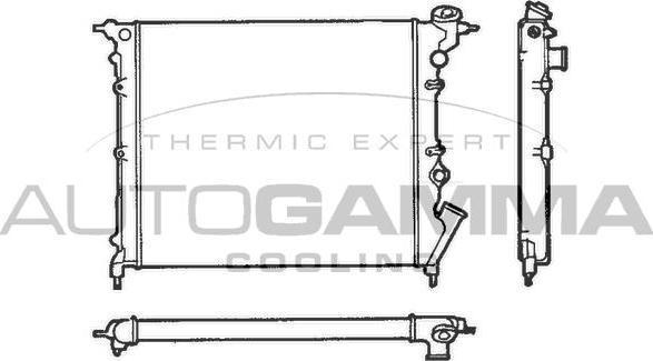 Autogamma 100851 - Radiator, engine cooling autospares.lv