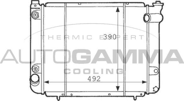 Autogamma 100804 - Radiator, engine cooling autospares.lv