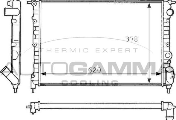 Autogamma 100870 - Radiator, engine cooling autospares.lv