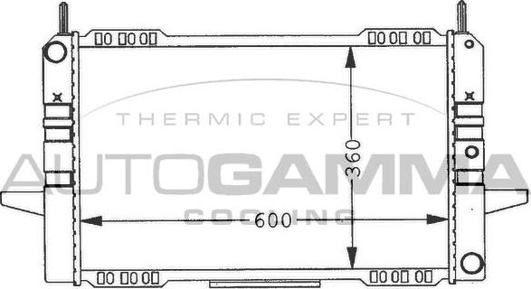 Autogamma 100390 - Radiator, engine cooling autospares.lv