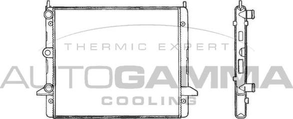 Autogamma 100359 - Radiator, engine cooling autospares.lv