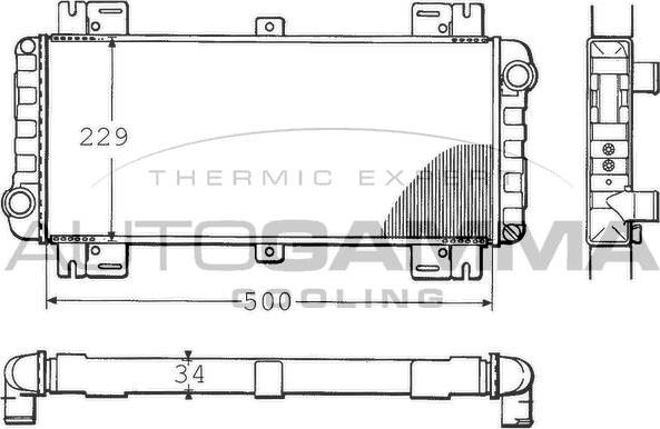 Autogamma 100351 - Radiator, engine cooling autospares.lv