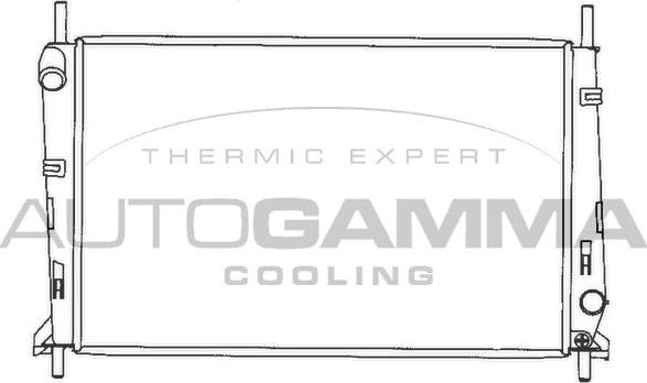 Autogamma 100370 - Radiator, engine cooling autospares.lv