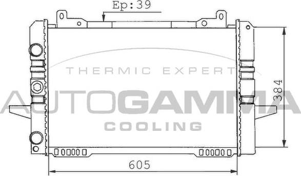 Autogamma 100384 - Radiator, engine cooling autospares.lv
