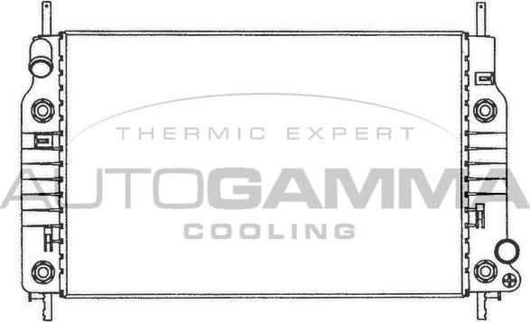 Autogamma 100371 - Radiator, engine cooling autospares.lv