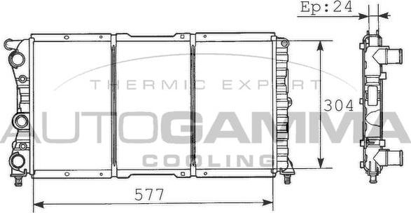 Autogamma 100293 - Radiator, engine cooling autospares.lv