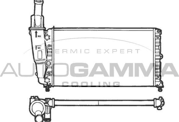 Autogamma 100292 - Radiator, engine cooling autospares.lv