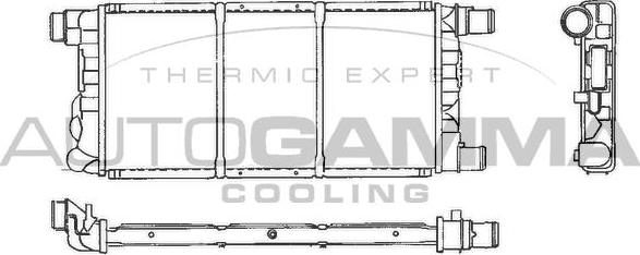 Autogamma 101296 - Radiator, engine cooling autospares.lv