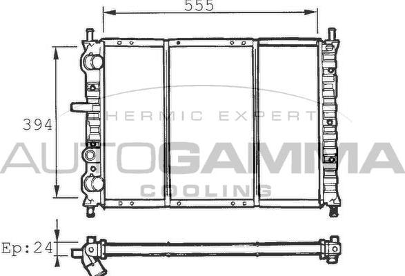 Autogamma 100262 - Radiator, engine cooling autospares.lv