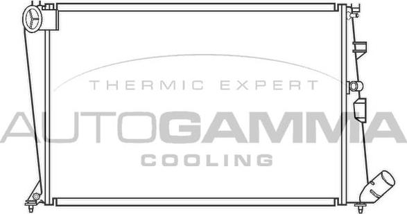 Autogamma 100201 - Radiator, engine cooling autospares.lv