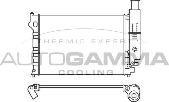 Autogamma 100215 - Radiator, engine cooling autospares.lv