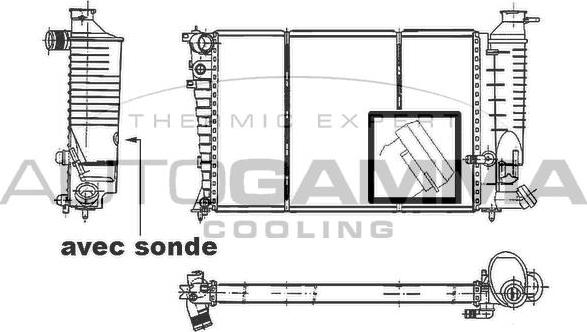 Autogamma 100236 - Radiator, engine cooling autospares.lv