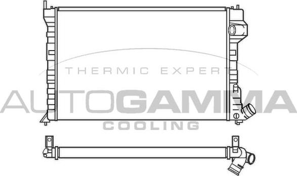 Autogamma 100221 - Radiator, engine cooling autospares.lv