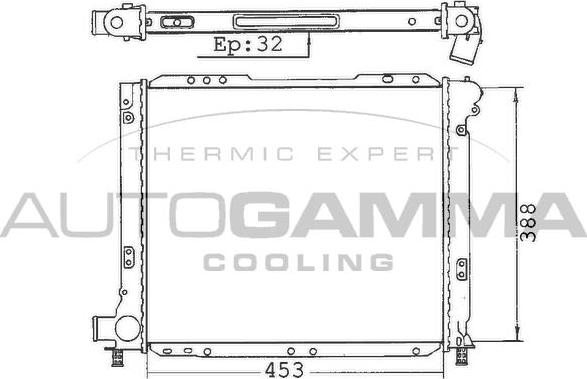 Autogamma 100278 - Radiator, engine cooling autospares.lv