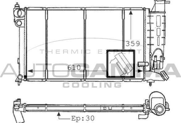 Autogamma 100754 - Radiator, engine cooling autospares.lv