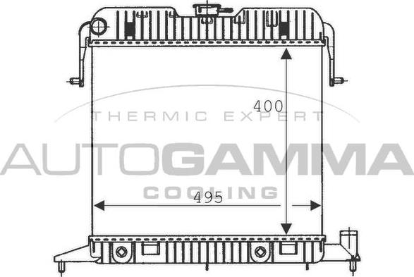 Autogamma 100710 - Radiator, engine cooling autospares.lv
