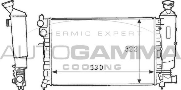 Autogamma 100734 - Radiator, engine cooling autospares.lv