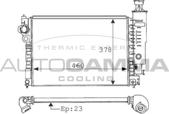 Autogamma 100770 - Radiator, engine cooling autospares.lv