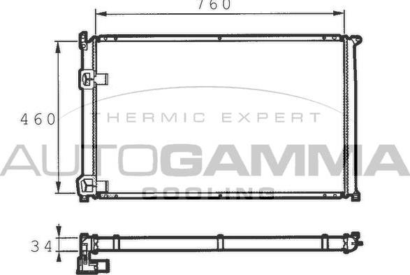 Autogamma 101458 - Radiator, engine cooling autospares.lv