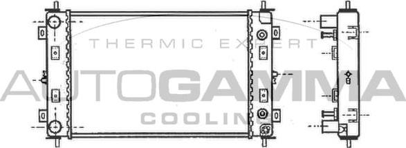 Autogamma 101472 - Radiator, engine cooling autospares.lv