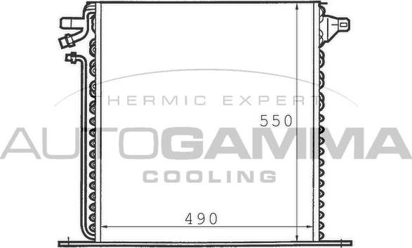 Autogamma 101563 - Condenser, air conditioning autospares.lv