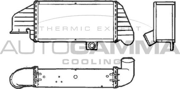 Autogamma 101508 - Intercooler, charger autospares.lv