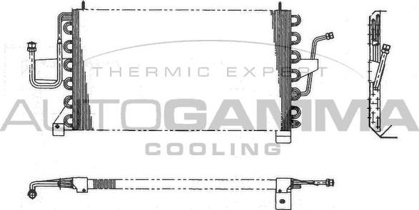 Autogamma 101600 - Condenser, air conditioning autospares.lv