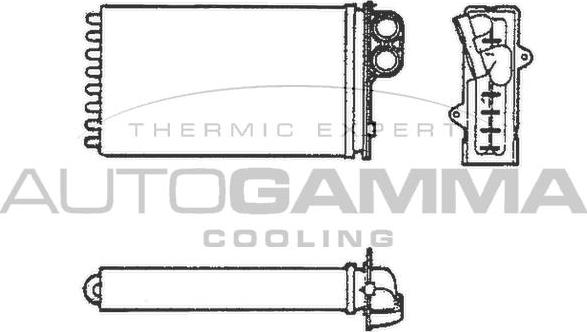 Autogamma 101636 - Heat Exchanger, interior heating autospares.lv