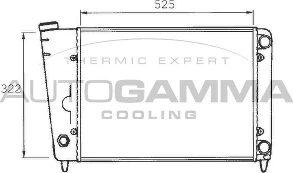 Autogamma 101048 - Radiator, engine cooling autospares.lv