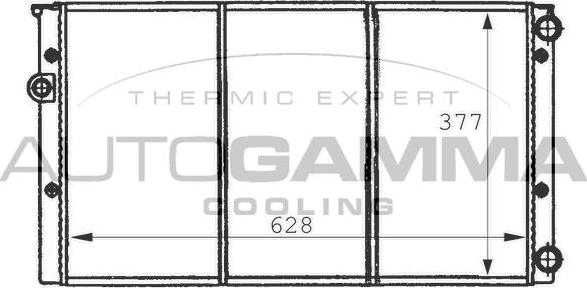 Autogamma 101057 - Radiator, engine cooling autospares.lv