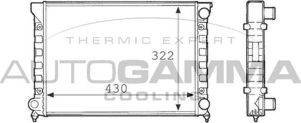 Autogamma 101069 - Radiator, engine cooling autospares.lv