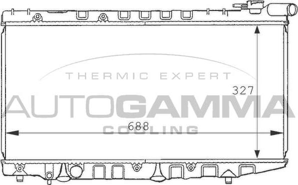 Autogamma 101019 - Radiator, engine cooling autospares.lv