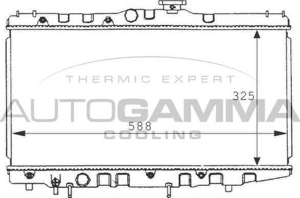 Autogamma 101017 - Radiator, engine cooling autospares.lv