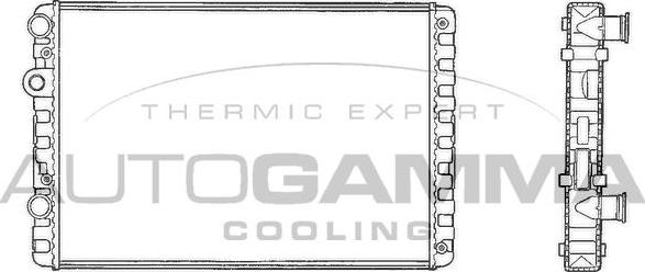 Autogamma 101081 - Radiator, engine cooling autospares.lv