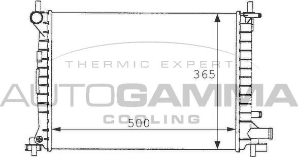 Autogamma 101197 - Radiator, engine cooling autospares.lv