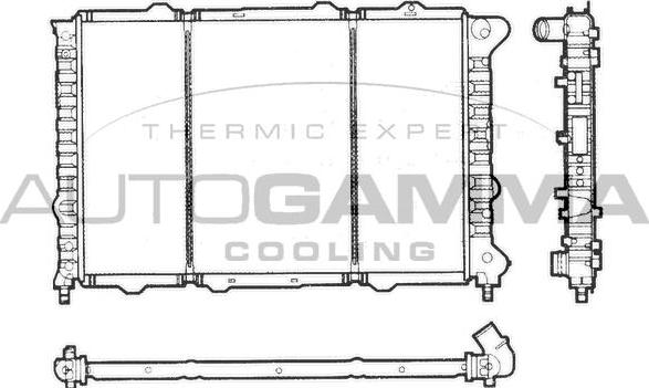 Autogamma 101144 - Radiator, engine cooling autospares.lv