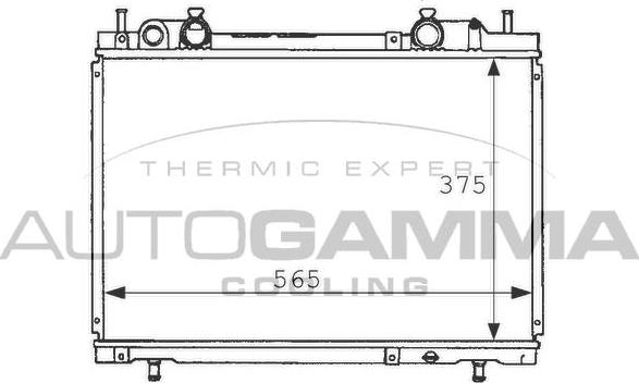 Autogamma 101162 - Radiator, engine cooling autospares.lv