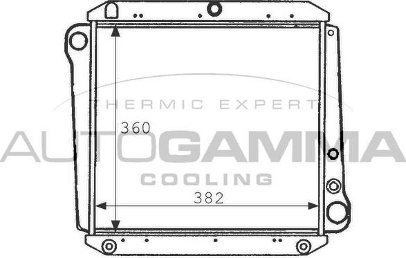 Autogamma 101101 - Radiator, engine cooling autospares.lv