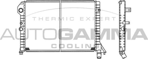 Autogamma 101107 - Radiator, engine cooling autospares.lv