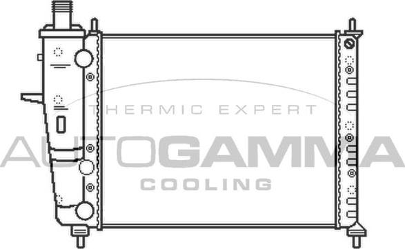 Autogamma 101180 - Radiator, engine cooling autospares.lv