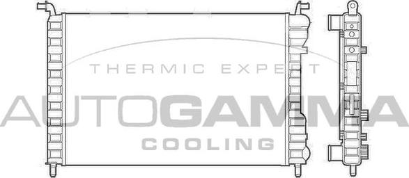 Autogamma 101188 - Radiator, engine cooling autospares.lv