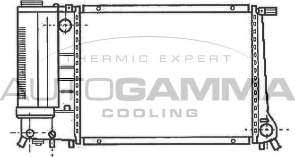 Autogamma 101121 - Radiator, engine cooling autospares.lv